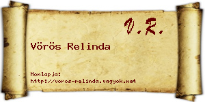 Vörös Relinda névjegykártya